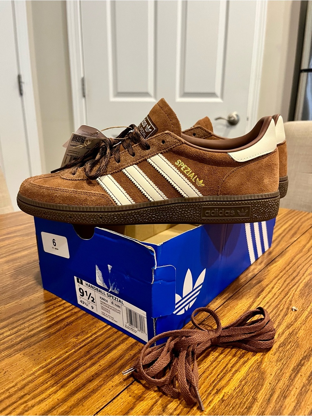 adidas spezial Brown Suede Men's Sneaker with white Stripes